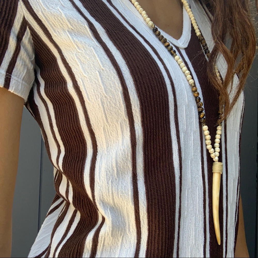SOLD!!ZARA striped v-neck dress Sz S - Picture 5 of 5